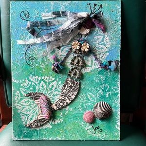 Original Mixed media art. Unframed.